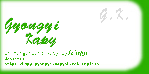 gyongyi kapy business card